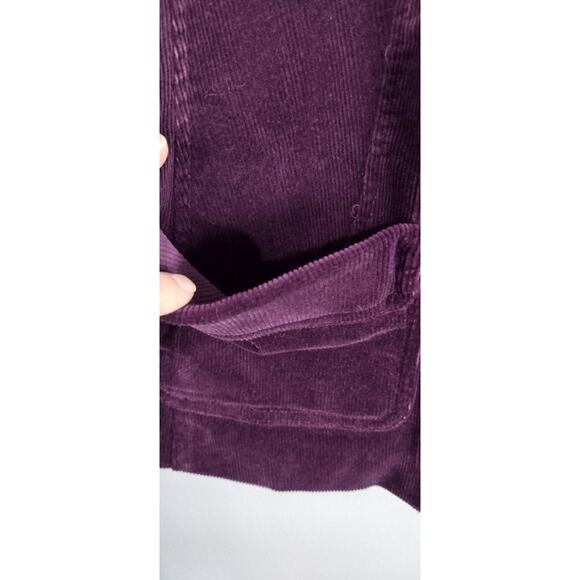 Talbots Dark Purple Lined Corduroy Jacket 10 Classic Office Whimsygoth - Picture 10 of 16